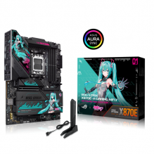 Tarjeta Madre ASUS ROG STRIX X870E-H GAMING WIFI7 EDICIÓN HATSUNE MIKU / ATX / AMD X870E / Up to 256GB DDR5 / ROG STRIX X870E-H GAMING MIKU