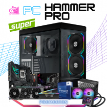 PC HAMMER PRO / INTEL CORE I9-14900KF / RTX 4070 TI SUPER / 64GB RAM DDR5 /4TB SSD M.2 NVME / ENFRIAMIENTO LIQUIDO CON PANTALLA / FUENTE 1000W 80+ PLATINUM / PROMOCION