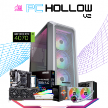 PC HOLLOW V2 / AMD RYZEN 7 5700X / RTX 4070 12GB / 32GB RAM / 1TB SSD M.2 NVME / ENFRIAMIENTO LIQUIDO 240MM / FUENTE 850W 80+ GOLD / PROMOCION