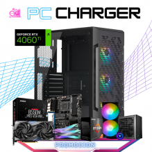 PC CHARGER / AMD RYZEN 7 5800X / RTX 4060 TI / 32GB RAM / 1TB SSD M.2 NVME / ENFRIAMIENTO LIQUIDO 240MM / FUENTE 700W 80+ BRONZE / PROMOCION 