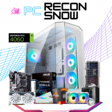 PC RECON SNOW EDITION / AMD RYZEN 5 5600X / RTX 4060 / 32GB RAM / 1TB SSD M.2 NVME / ENFRIAMIENTO LIQUIDO 240MM / FUENTE 850W 80+ GOLD / INCLUYE REGALO