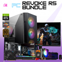 PC REVOKE R5 BUNDLE / AMD RYZEN 5 4500 / RTX 3060 / 16GB RAM / 500GB SSD M.2 NVME / DISIPADOR DE TORRE ARGB / FUENTE 650W 80+ BRONZE / INCLUYE MONITOR 27" FHD 180HZ 1MS/ KIT TECLADO Y MOUSE MSI GK100 COMBO / PROMOCION