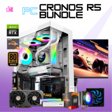PC CRONOS R5 BUNDLE / AMD RYZEN 5 5600 / RTX 5060 / 16GB RAM / 1TB SSD M.2 NVME / DISIPADOR DE TORRE/ FUENTE 650W 80+ BRONZE/ INCLUYE MONITOR 24" FHD 165HZ 1MS IPS / PROMOCION