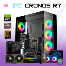 PC CRONOS R7 / AMD RYZEN 7 5700X / RTX 5060 / 32GB RAM / 1TB SSD NVME / ENFRIAMIENTO LIQUIDO / FUENTE 650W 80+ BRONZE / PROMOCION