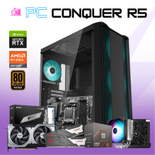 PC CONQUER R5 / AMD RYZEN 5 8400F / RTX 5060 TI / 16GB RAM DDR5 / 1TB SSD M.2 NVME / DISIPADOR DE TORRE / FUENTE 750W 80+ BRONZE/ PROMOCION