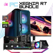 PC XEGNIA R7 BUNDLE / AMD RYZEN 7 5700X / RTX 4060 / 16GB RAM / 1TB SSD NVME / FUENTE 650W 80+ GOLD/ DISIPADOR DE TORRE ARGB / INCLUYE MONITOR 165HZ 1MS 23.8" FHD/PROMOCION