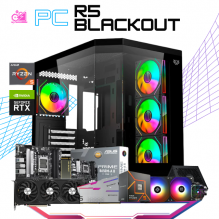 PC  R5 BLACKOUT / AMD RYZEN 5 7600 / RTX 4060 / 32GB RAM DDR5 / 1TB SSD NVME / ENFRIAMIENTO LIQ 240MM / FUENTE 650W 80+ GOLD / PROMOCION