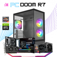 PC DOOM R7 / AMD RYZEN 7 5700 / RTX 3050 / 16GB RAM / 500GB SSD NVME / FUENTE 550W 80+ BRONZE / PROMOCION