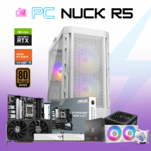 PC NUCK R5 / AMD RYZEN 5 7600X / RTX 4060 / 32GB RAM DDR5 / 1TB SSD NVME / ENFRIAMIENTO LIQ 240MM / FUENTE 750W 80+ BRONZE / PROMOCION