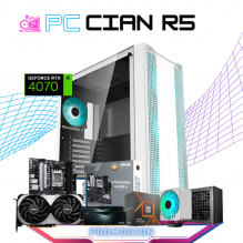 PC CIAN R5 / RYZEN 5 7600 / RTX 4070 12GB / 16GB RAM DDR5 / 1TB SSD M.2 NVME / DISIPADOR DE TORRE ARGB / FUENTE 700W 80+ BRONZE / PROMOCION