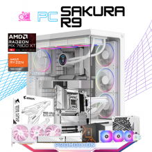PC SAKURA R9 / AMD RYZEN 9 7900 / RADEON RX 7800 XT / 32GB RAM DDR5 / 2TB SSD NVME / ENFRIAMIENTO LIQ 360MM / FUENTE 850W 80+ GOLD / PROMOCION