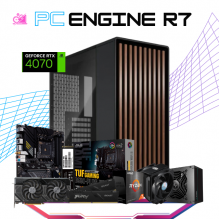 PC ENGINE R7 / AMD RYZEN 7 5700X / RTX 4070 / 32GB RAM / 1TB SSD M.2 NVME / DISIPADOR DE TORRE DOBLE ABANICO / FUENTE 850W 80+ GOLD / PROMOCION