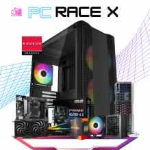 PC RACE X / AMD RYZEN 5 5500 / RADEON RX 6600 / 16GB RAM / 500GB SSD M.2 NVME / DISIPADOR DE TORRE ARGB / FUENTE 600W 80+ BRONZE / INCLUYE KIT TECLADO Y MOUSE DE REGALO