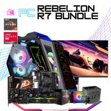 PC REBELION R7 BUNDLE/ AMD RYZEN 7 5700 / RADEON RX 7600 / 32GB RAM / 1TB SSD NVME / FUENTE 650W 80+ BRONZE / ENFRIAMIENTO LIQ 120MM/ PROMOCION
