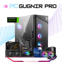 PC GUGNIR PRO / INTEL CORE I9-13900K / RTX 4070 / 32GB DDR5 / 4TB SSD M.2 NVME / ENFRIAMIENTO LIQUIDO / FUENTE 850W 80+ GOLD / PROMOCION