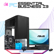 PC ESSENTIAL BUSINESS I3 / INTEL CORE I3-12100 / INTEL UHD 730 GRAPHICS / 8GB RAM / 240GB SSD / DISIPADOR DE STOCK / KIT TECLADO Y MOUSE / MONITOR 21.5 PULGADAS FHD 60HZ / PROMOCION