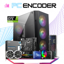 PC ENCODER / INTEL CORE I3-10100 / GTX 1650 4GB / 16GB RAM / 500GB SSD M.2 NVME / FUENTE 600W 80+ BRONZE / DISIPADOR DE TORRE / PROMOCION