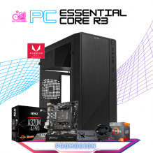 PC ESSENTIAL CORE R3 / AMD RYZEN 3 3200G / AMD RADEON VEGA GRAPHICS / 8GB RAM DDR4 / 120GB SSD / FUENTE 500W / PROMOCION