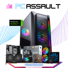 PC ASSAULT / AMD RYZEN 5 7600 / RTX 4060 TI / 32GB RAM DDR5 / 2TB SSD M.2 NVME / ENFRIAMIENTO LIQUIDO 240MM / FUENTE 650W 80+ BRONZE / PROMOCION
