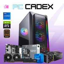 PC CADEX / INTEL CORE I7-12700 / RTX 5050 / 32GB RAM / 1TB SSD NVME / DISIPADOR DE TORRE DOBLE FAN / B760M / FUENTE 650W 80+ BRONZE / W11 PRO / PROMOCION
