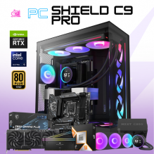PC SHIELD C9 PRO / INTEL CORE ULTRA 9 285K / RTX 5070 TI 16G/ 48GB RAM DDR5 / 2TB SSD NVME / ENFRIAMIENTO LIQ CON PANTALLA NZXT 360MM / FUENTE 850W 80+ GOLD / Z890 / W11 PRO / PROMOCION