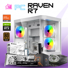 PC RAVEN R7 / AMD RYZEN 7 7700/ RTX 5060 / 32GB RAM DDR5 / 1TB SSD NVME / DISIPADOR DE TORRE ARGB / FUENTE 750W 80+ BRONZE / B650M / W11 PRO / PROMOCION