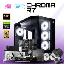 PC CHROMA R7 / AMD RYZEN 7 7700X / RTX 5070 / 32GB RAM DDR5/ 2TB SSD NVME / ENFRIAMIENTO LIQ 240MM / B650 / FUENTE 750W 80+ GOLD / W11 PRO / PROMOCION