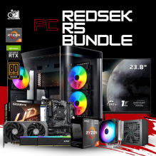 PC REDSEK R5 BUNDLE / AMD RYZEN 5 5500X3D / RTX 5060 / 16GB RAM / 1TB SSD NVME / DISIPADOR DE TORRE ARGB / FUENTE 650W 80+ BRONZE / WIFI / BLUETOOTH/ MONITOR 23.8" FHD 165HZ 1MS / W11 PRO / PROMOCION