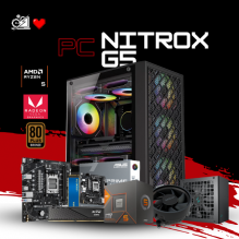 PC NITROX G5 / AMD RYZEN 5 8600G / RADEON 760M GRAPHICS / 16GB RAM DDR5 / 500GB SSD NVME / A620M / FUENTE 550W 80+ BRONZE / W11 PRO / PROMOCION