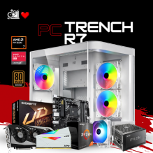 PC TRENCH R7 / AMD RYZEN 7 5700 / RADEON RX 7600 / 16GB RAM / 1TB SSD NVME / B550M / DISIPADOR DE TORRE / FUENTE 650W 80+ BRONZE / W11 PRO / PROMOCION