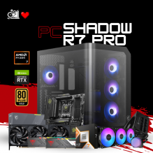 PC SHADOW R7 PRO / AMD RYZEN 7 9800X3D/ RTX 5080 / 32GB RAM DDR5 / 2TB SSD NVME / ENFRIAMIENTO LIQ 360MM / FUENTE 1000W 80+ GOLD/ W11 PRO / PROMOCION
