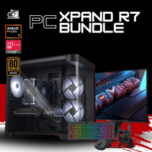 PC XPAND R7 / AMD RYZEN 7 5700 / RADEON RX 7600 / 16GB RAM / 500GB SSD NVME / DISIPADOR DE TORRE / FUENTE 650W 80+ BRONZE/ MONITOR 24" FHD 200HZ 1MS/ KIT TECLADO, MOUSE, MOUSEPAD, HEADSET/ W11 PRO / PROMOCION
