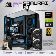 PC SAMURAI R7 / AMD RYZEN 7 9800X3D / RTX 5070 12GB / 32GB RAM DDR5 / 2TB SSD NVME / ENFRIAMIENTO LIQUIDO 360MM OLED CURVO / 850W 80+ GOLD / W11 PRO / PROMOCION