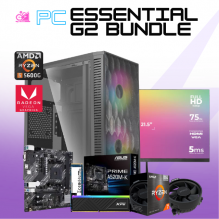 PC ESSENTIAL G2 BUNDLE / AMD RYZEN 7 5700G / RADEON VEGA 7 / 16GB RAM / 500GB SSD M.2 NVME / FUENTE 500W /INLCUYE MONITOR 21.5" FHD 75HZ / PROMOCION
