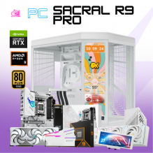 PC SACRAL R9 PRO / AMD RYZEN 9 9950X / RTX 5080 / 64GB RAM DDR5 / 4TB SSD NVME / ENFRIMIENTO LIQ 360MM CON PANTALLA / HYTE Y70 TOUCH INFINITE / FUENTE 850W 80+ GOLD / W11 PRO / PROMOCION
