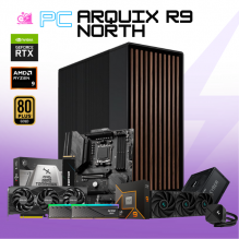PC ARQUIX R9 NORTH / AMD RYZEN 9 9900X / RTX 5070 12G / 32GB RAM DDR5 / 2TB SSD NVME / ENFRIAMIENTO LIQ 360MM / FUENTE 850W 80+ GOLD / W11 PRO / PROMOCION
