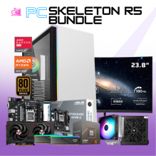 PC SKELETON R5 BUNDLE / AMD RYZEN 5 8400F / RADEON RX 9060 XT 16G / 32GB RAM DDR5 / 1TB SSD NVME / DISIPADOR DE TORRE / FUENTE 750W 80+ BRONZE/ MONITOR 23.8" FHD 180HZ 1MS/ KIT TECLADO Y MOUSE/ W11 PRO / PROMOCION