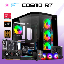 PC COSMO R7 / AMD RYZEN 7 5800X/ RADEON RX 9600 XT 16G / 32GB RAM / 1TB SSD NVME / ENFRIAMIENTO LIQ 360MM / FUENTE 750W 80+ BRONZE / W11 PRO / PROMOCION