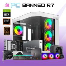 PC BANNED R7 / AMD RYZEN 7 7700X / RTX 5070 12GB VRAM / 32GB RAM DDR5 / 1TB SSD NVME / ENFRIAMIENTO LIQ 360MM / FUENTE 750W 80+ BRONZE / PROMOCION