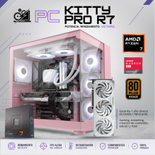 PC KITTY PRO R7 / AMD RYZEN 7 7700X / RADEON RX 9060 XT 16GB / 32GB RAM DDR5 / 1TB SSD NVME / ENFRIAMIENTO LIQ 240MM / FUENTE 700W 80+ BRONZE / B650 / WIFI Y BT / W11 PRO / PROMOCION