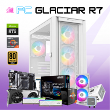 PC GLACIAR R7 / AMD RYZEN 7 5700X / RTX 5070 / 32GB RAM / 1TB SSD NVME / ENFRIAMIENTO LIQ 240MM / FUENTE 750W 80+ GOLD/ PROMOCION