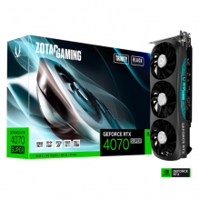 Tarjeta Video Zotac Gaming Geforce RTX 4070 SUPER TRINITY BLACK / 12GB GDDR6X / ZT-40720D-10P