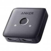 ANKER hdmi switch 2 in 1 out, 4k HDMI - Conmutador HDMI 2.0 bidireccional (2 en 1 / 1 en 2) con soporte para 4K a 60Hz, HDR, ancho de banda de 18 Gbps y cambio manual sin alimentaci&oacute;n externa.