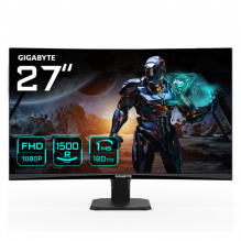Monitor Gamer Curvo Gigabyte GS27FC LCD 27", 1920x1080 Full HD, FreeSync, 180Hz, HDMI/DisplayPort, Negro