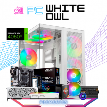 PC WHITE OWL / AMD RYZEN 7 5800X / RTX 4060 TI / 32GB RAM / 1TB SSD M.2 NVME / ENFRIAMIENTO LIQUIDO 240MM / FUENTE 650W 80+ BRONZE / PROMOCION