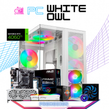 PC WHITE OWL / AMD RYZEN 7 5700X / RTX 4060 TI / 32GB RAM / 1TB SSD M.2 NVME / ENFRIAMIENTO LIQUIDO 240MM / FUENTE 650W 80+ BRONZE / PROMOCION